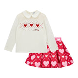A Dee Completo 2Pz Shirt-Gonna Bianco per Bambina W251506J BIANCO A DEE 