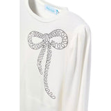 Abel & Lula Shirt Girocollo tinta unita con Applicazioni Panna per Bambina 5608 PANNA ABEL & LULA 