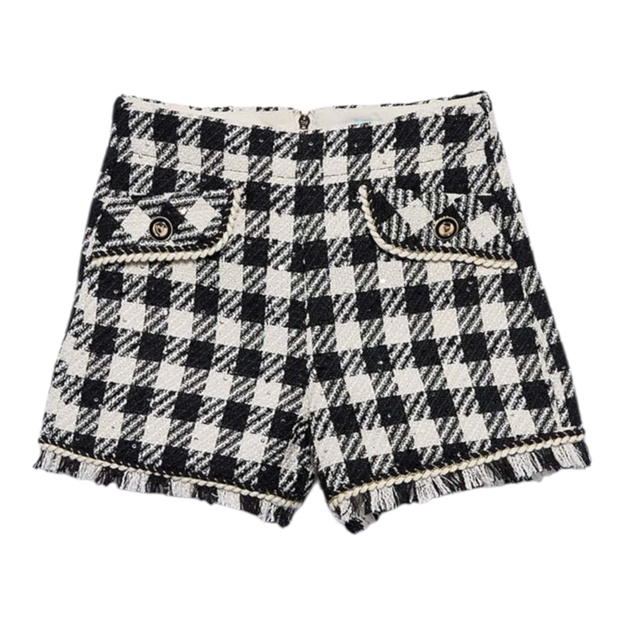Abel & Lula Short Fantasia Quadri Nero per Bambina 5716 NERO ABEL & LULA 