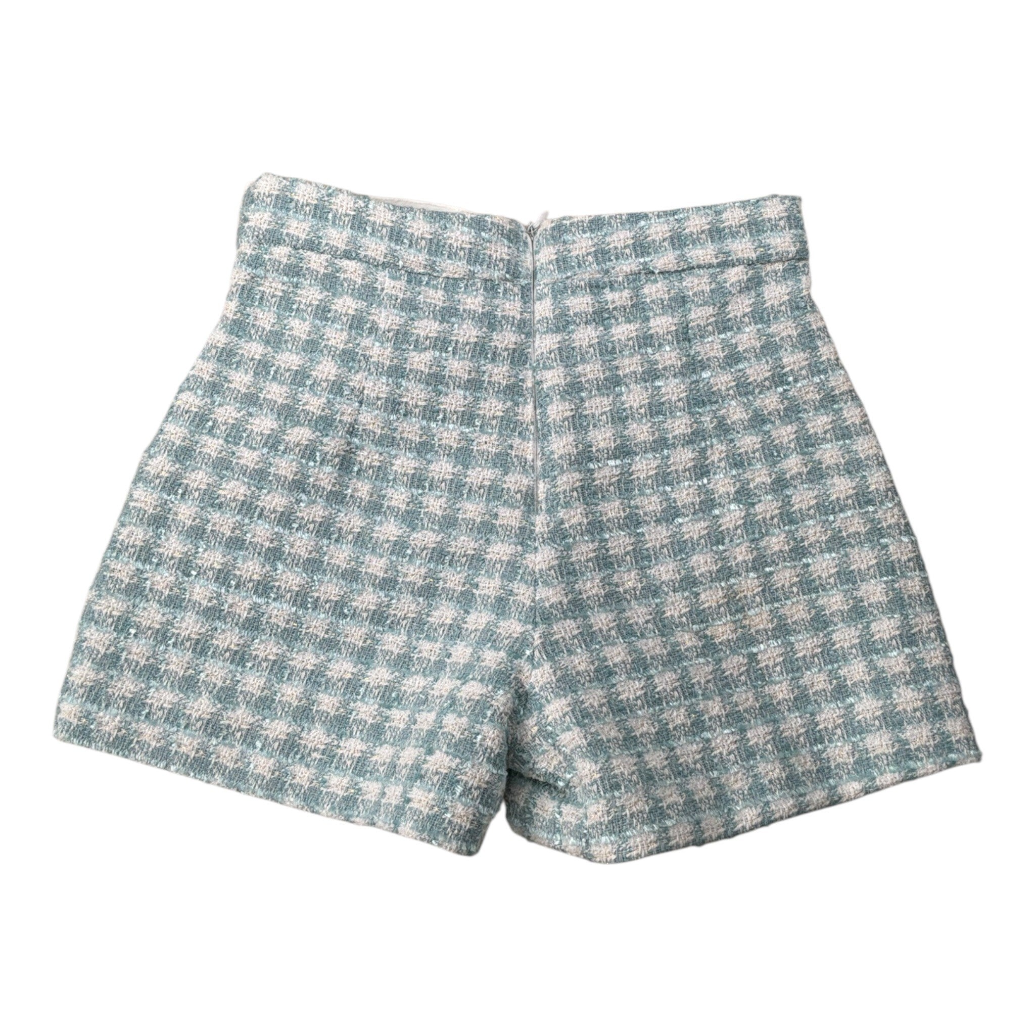 Abel & Lula Short tinta unita con Fantasia A Quadri Bianco/Azzurro per Bambina 5719 BIANCO/AZZURRO ABEL & LULA 