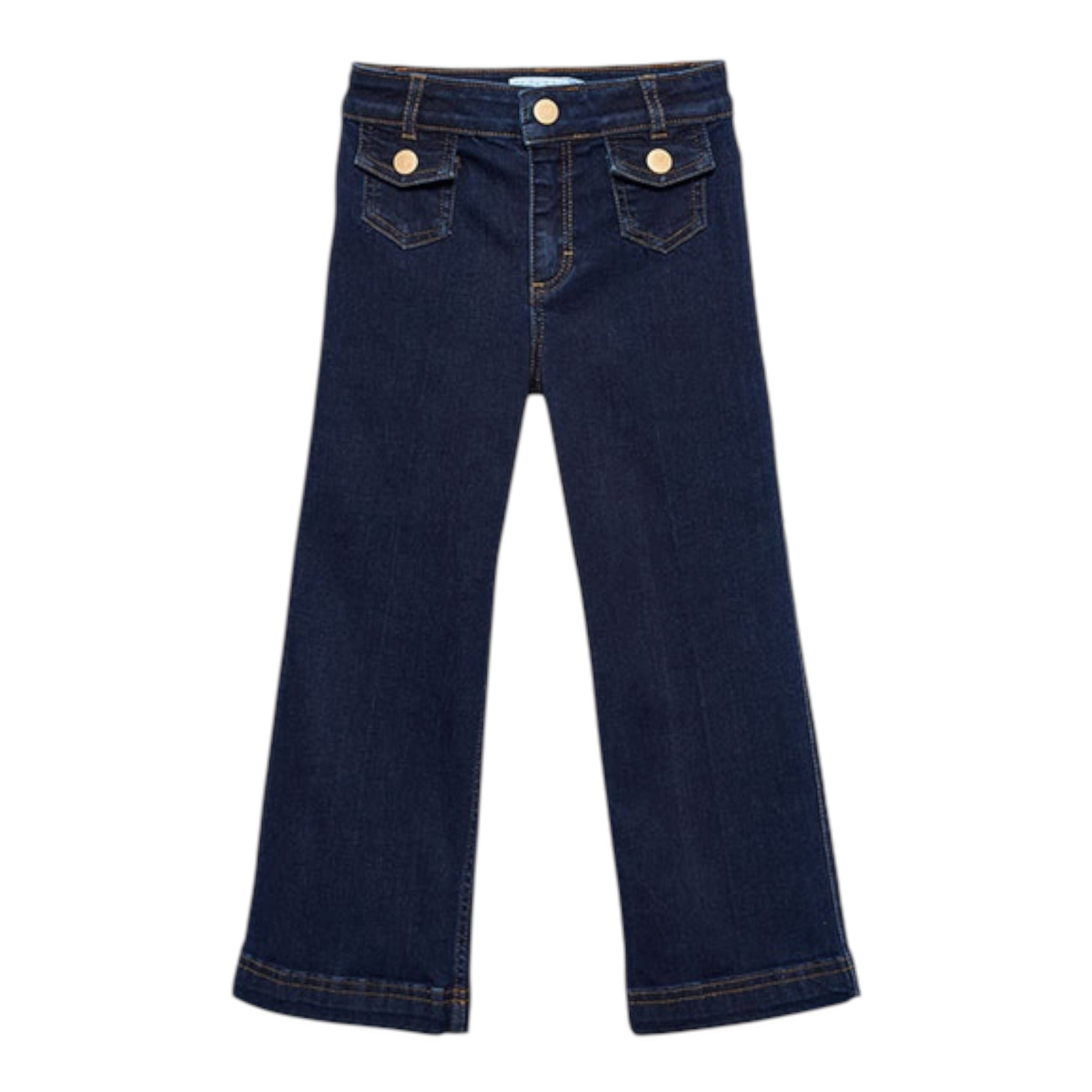 Abel & Lula Jeans tinta unita Modello Zampa Blu per Bambina 5722 BLU ABEL & LULA 