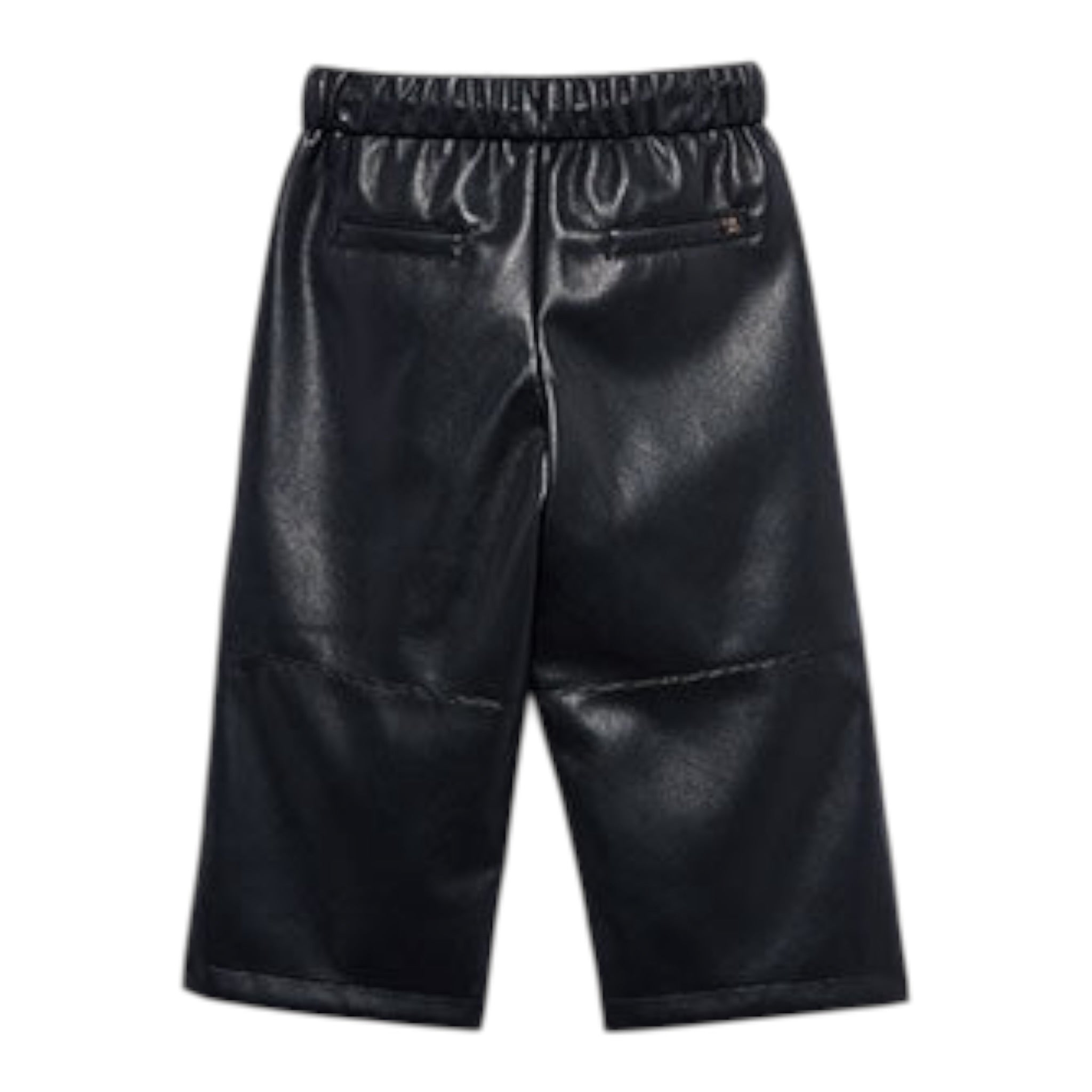 Abel & Lula Pantalone Palazzo tinta unita In Ecopelle Nero per Bambina 5726 NERO ABEL & LULA 
