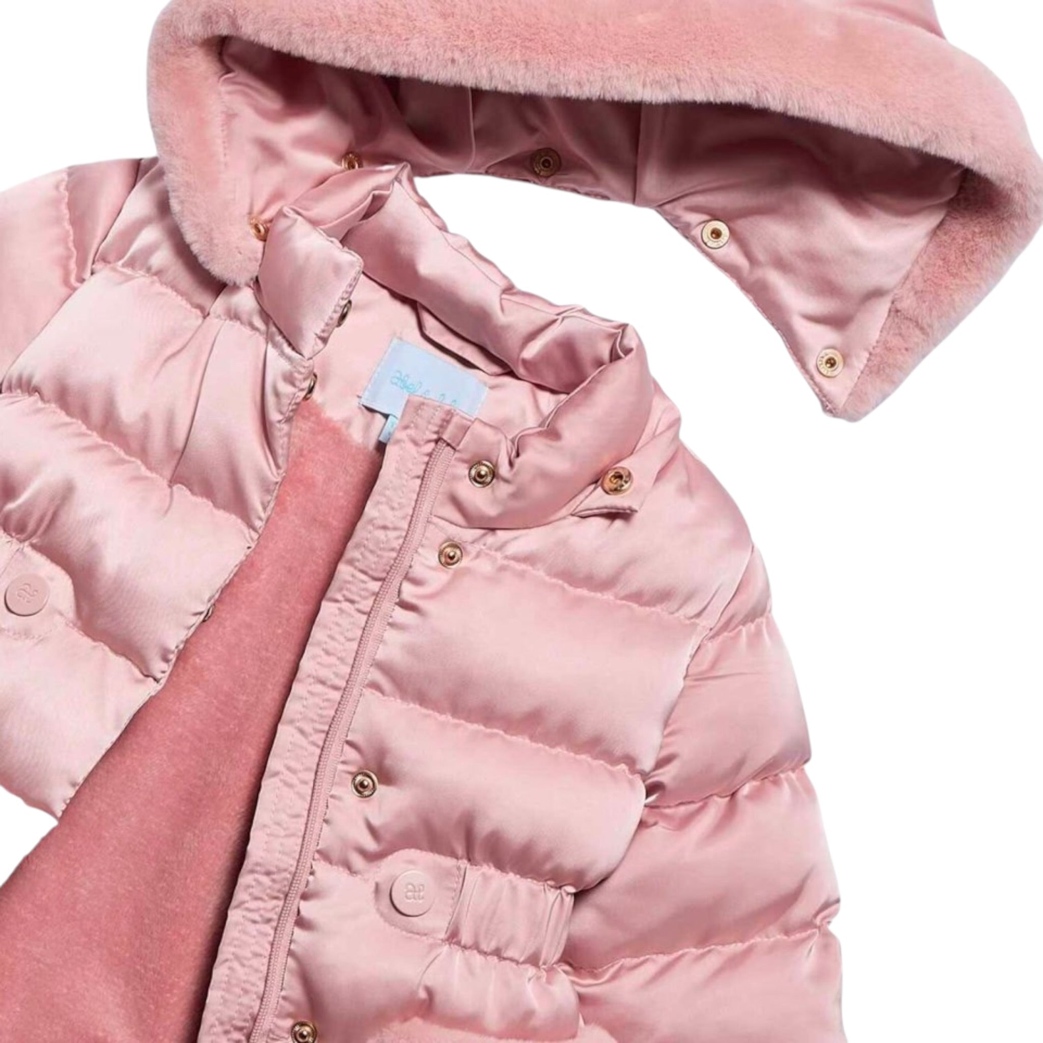 Abel & Lula Giubbino tinta unita con Zip E Cappuccio Rosa per Bambina 5821 ROSA ABEL & LULA 