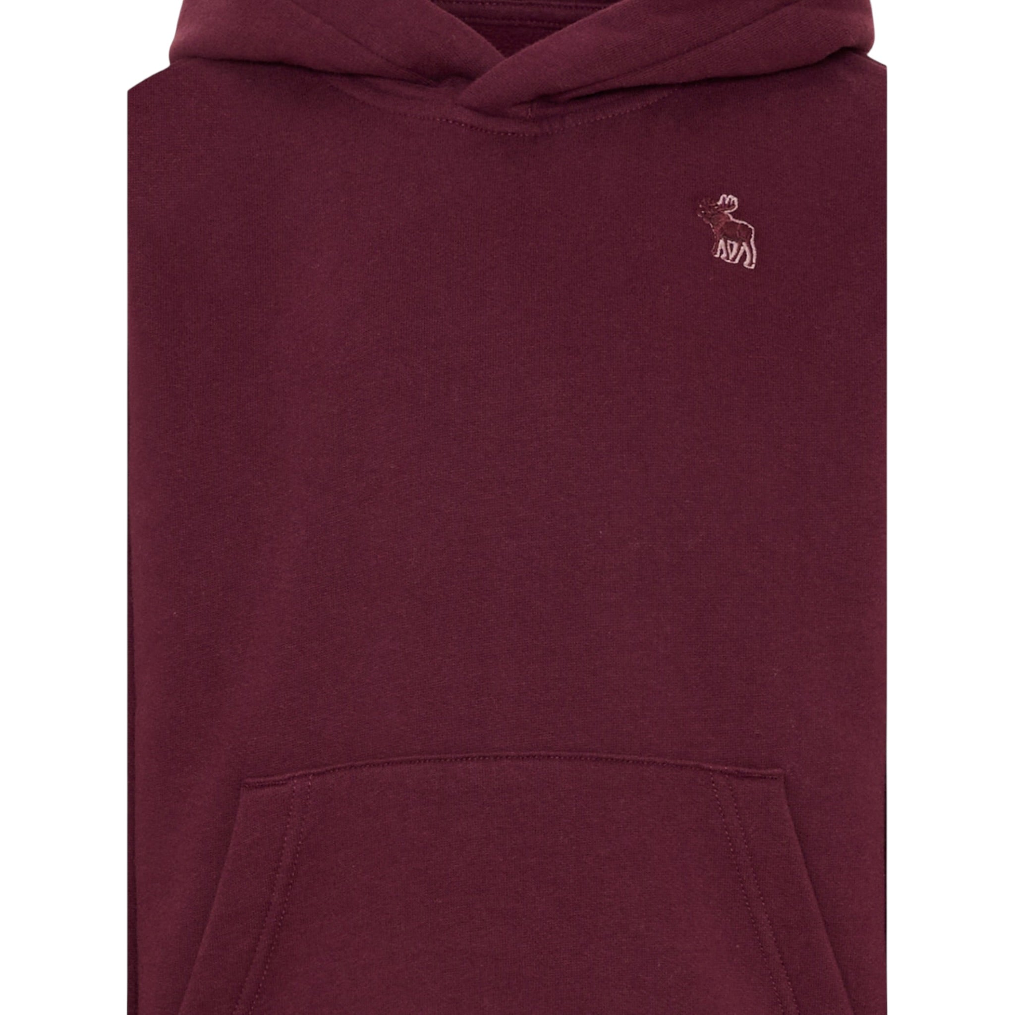 Abercrombie Kids Felpa tinta unita con Cappuccio E Logo Bordeaux per Bambino 93AF04 BORDEAUX ABERCROMBIE KIDS 