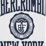 Abercrombie Kids T-Shirt tinta unita con Stampa Bianco per Bambino 93AJ92 BIANCO ABERCROMBIE KIDS 