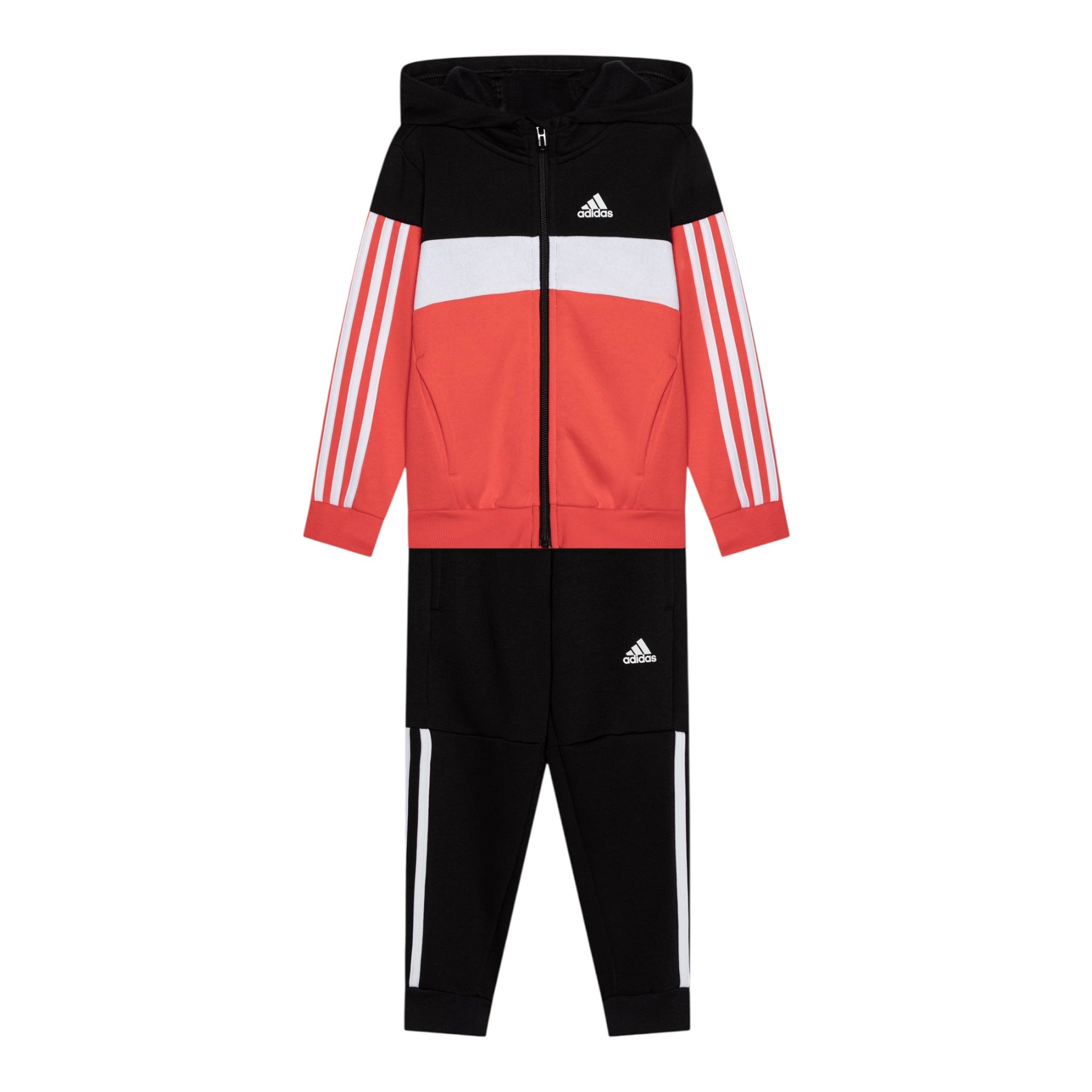Adidas Completo 2Pz Felpa-Pantalone con Zip Nero per Neonato IW3491 NERO Adidas 