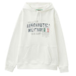 Aeronautica Militare Felpa tinta unita con Cappuccio E Stampa Bianco per Bambino 242FE0001AJRF758J BIANCO AERONAUTICA MILITARE 