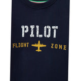 Aeronautica Militare Felpa tinta unita con Stampa Blu per Bambino 242FE0002AJRF758 BLU AERONAUTICA MILITARE 
