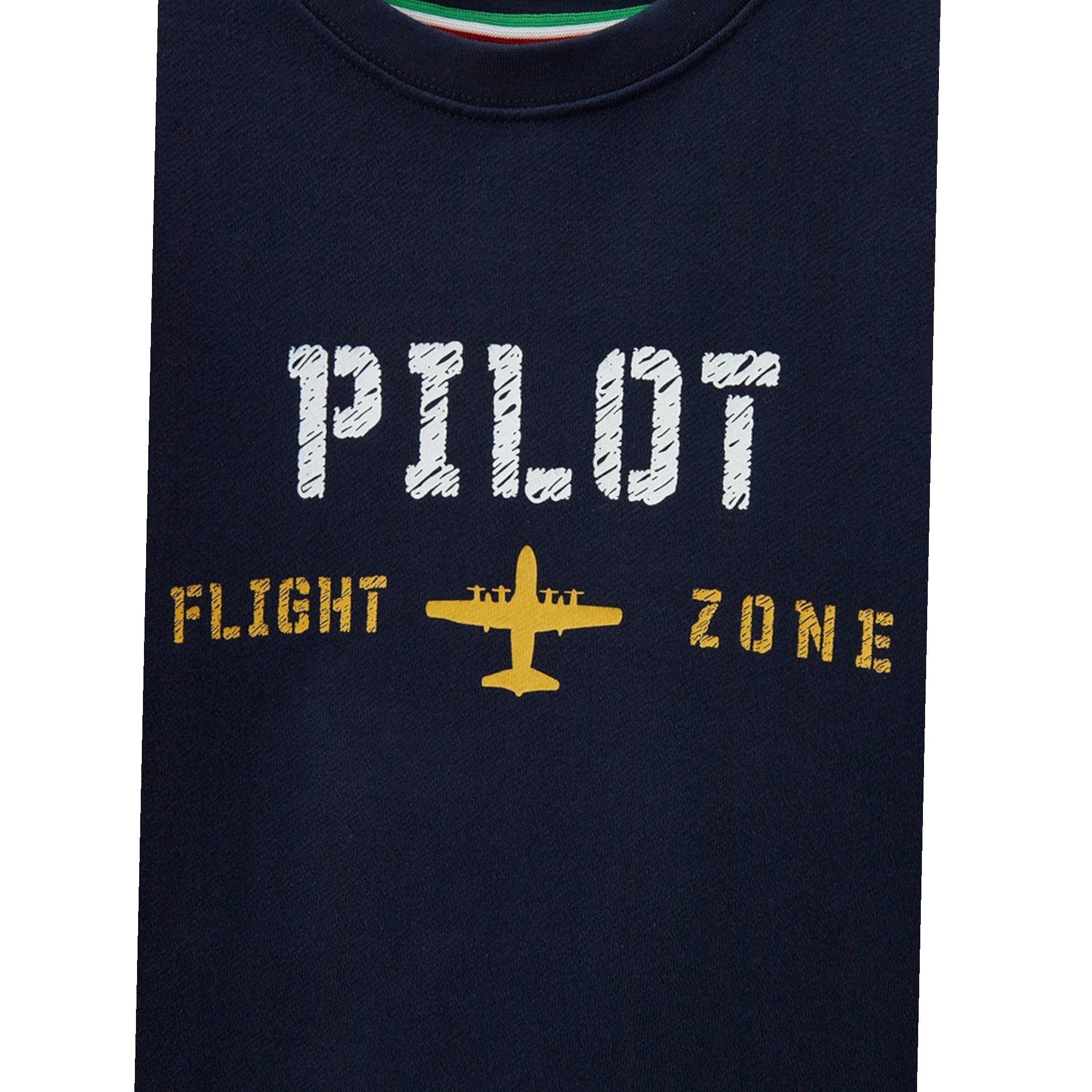 Aeronautica Militare Felpa tinta unita con Stampa Blu per Bambino 242FE0002AJRF758 BLU AERONAUTICA MILITARE 