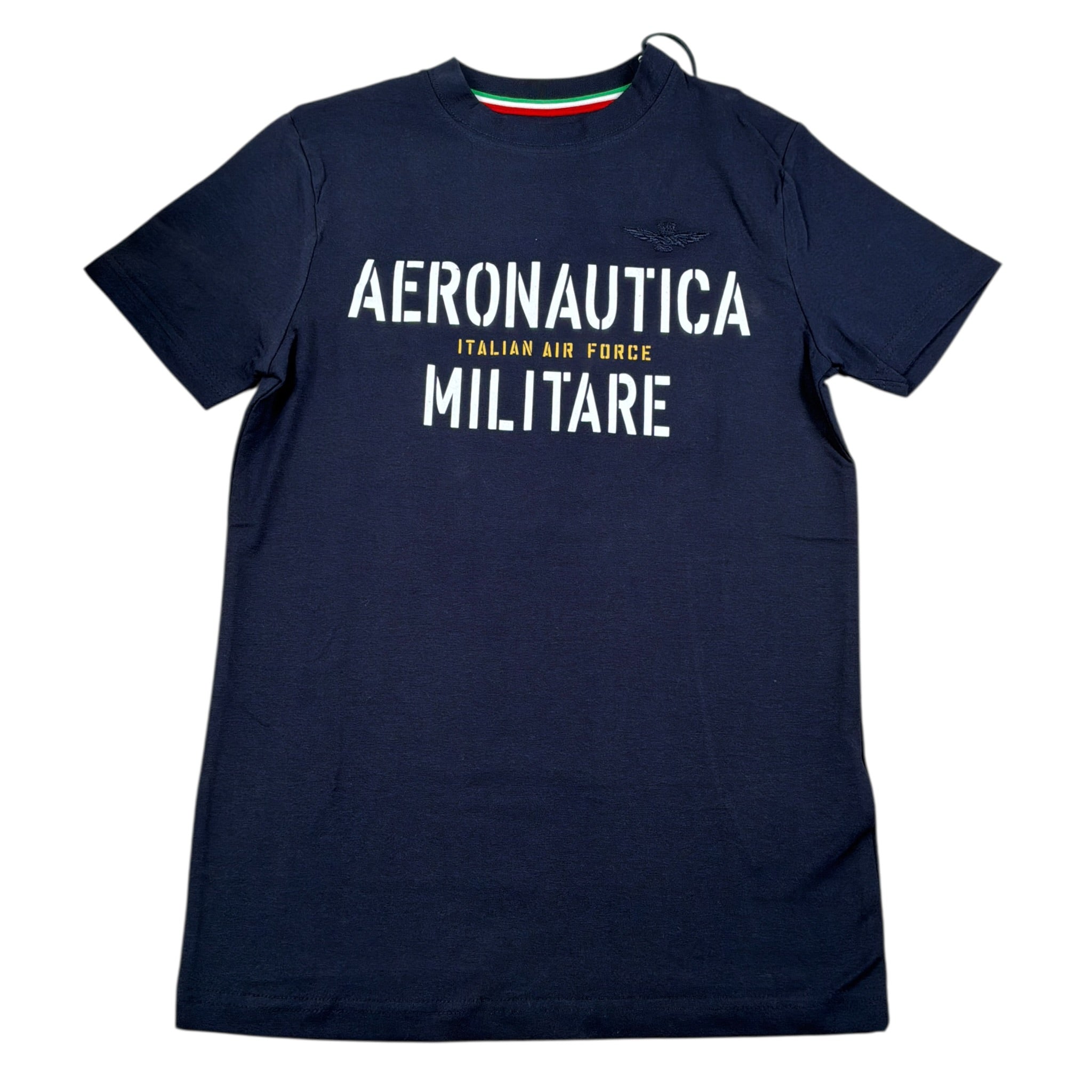 Aeronautica Militare T-Shirt tinta unita con Stampa Blu per Neonato 242TS0001AJRJ6644N BLU AERONAUTICA MILITARE 