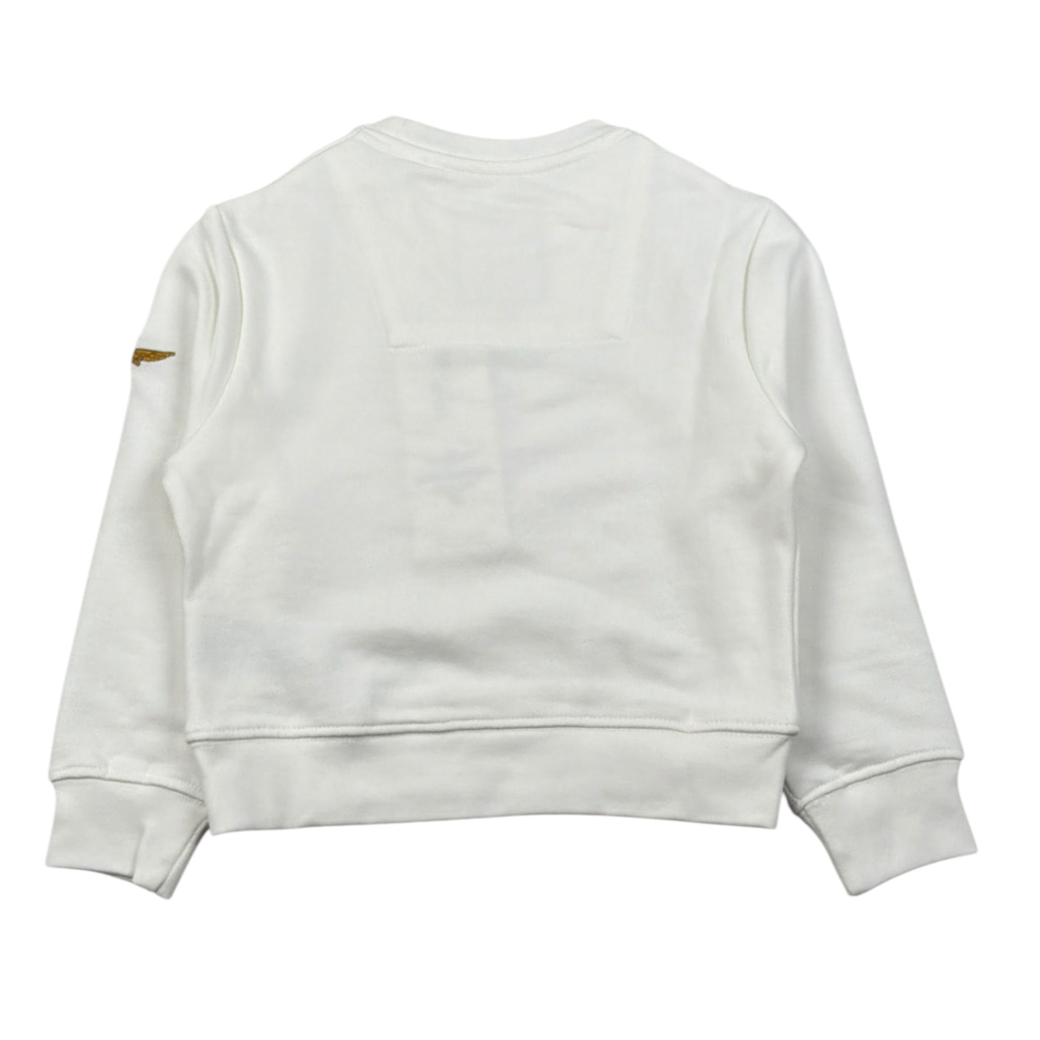 Aeronautica Militare Felpa Chiusa Girocollo tinta unita con Stampa Bianco per Bambino 252FE0057A BIANCO AERONAUTICA MILITARE 