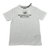 Aeronautica Militare T-Shirt Girocollo tinta unita con Stampa Bianco per Bambino 252TS0058A BIANCO AERONAUTICA MILITARE 
