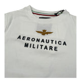 Aeronautica Militare T-Shirt Girocollo tinta unita con Stampa Bianco per Bambino 252TS0058A BIANCO AERONAUTICA MILITARE 