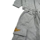 Aeronautica Militare Completo 2 Pezzi Felpa-Pantalone tinta unita Grigio per Bambino 25TF0007AJ GRIGIO AERONAUTICA MILITARE 