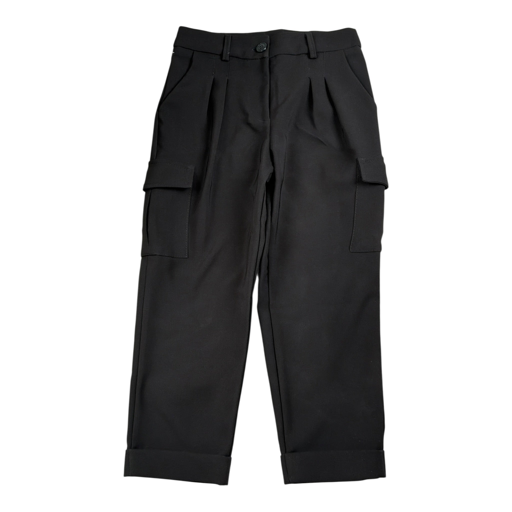 Akyta Pantalone tinta unita con Girovita Regolabile Nero per Bambino 441068 NERO AKYTA 