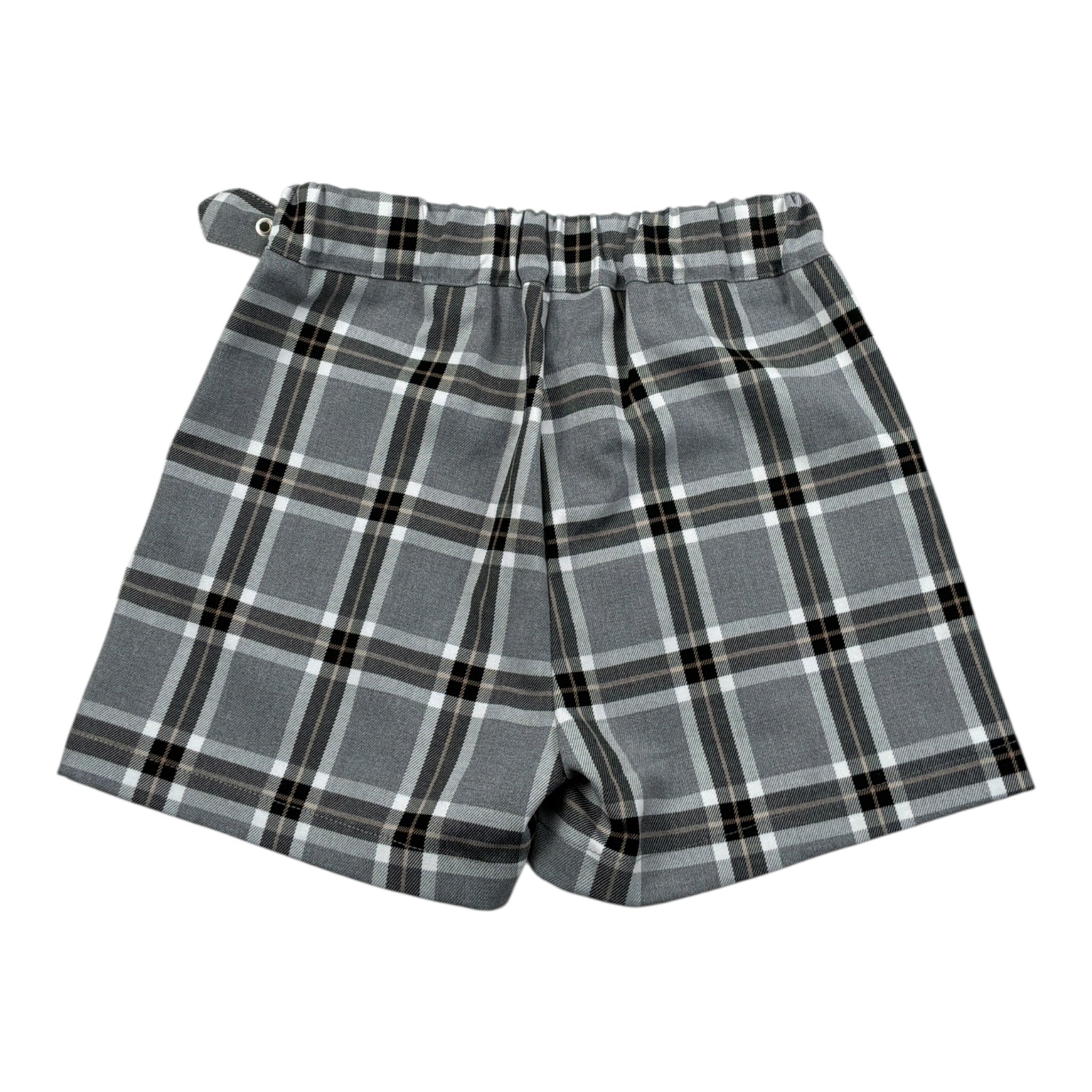Alice Pi Short tinta unita con Fantasia A Quadri Grigio per Bambina 2406 GRIGIO ALICE PI 