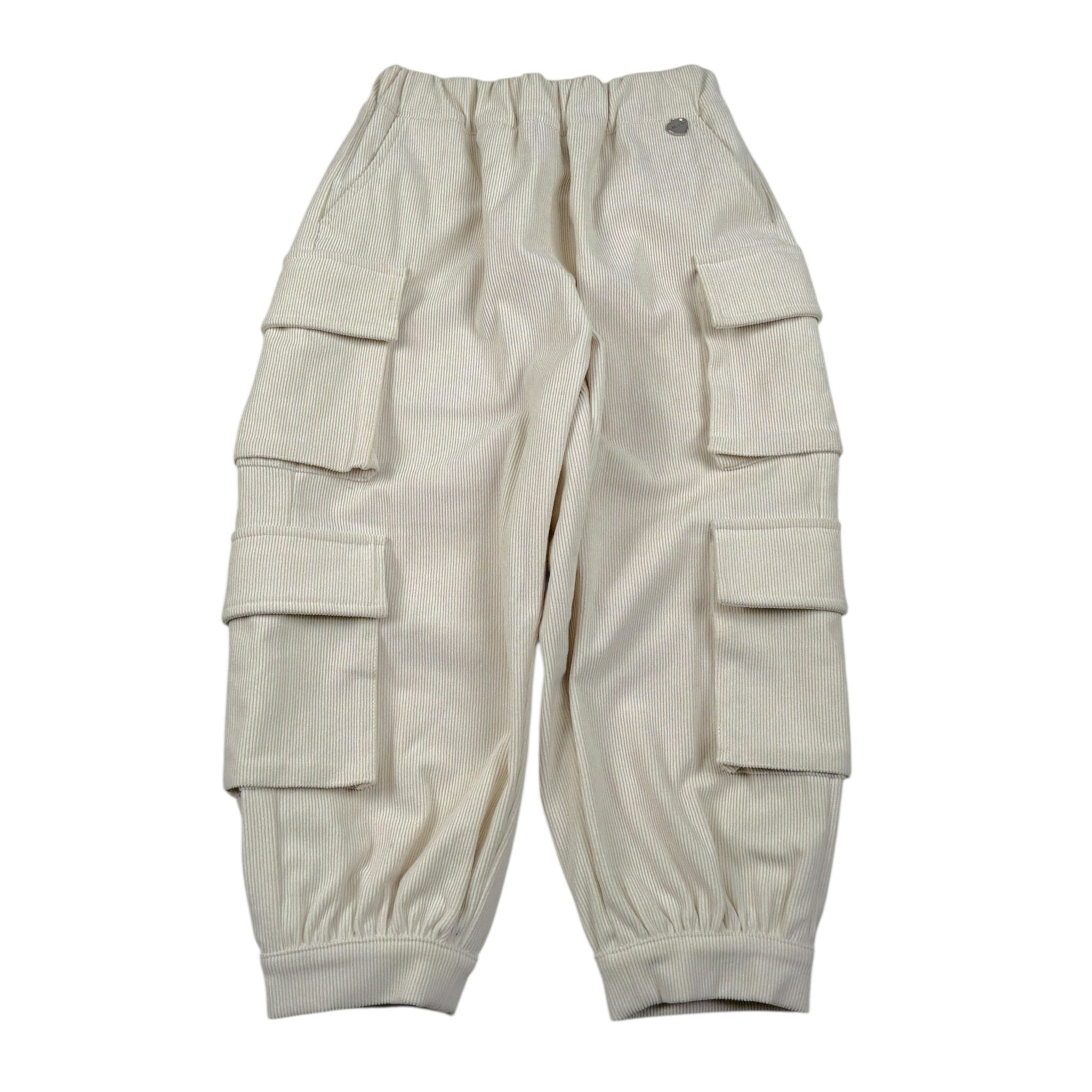 Alice Pi Pantalone tinta unita con Tasconi Beige per Bambina 2428J BEIGE ALICE PI 