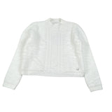 Alice Pi Maglia tinta unita con Trecce Bianco per Bambina 2834 BIANCO ALICE PI 