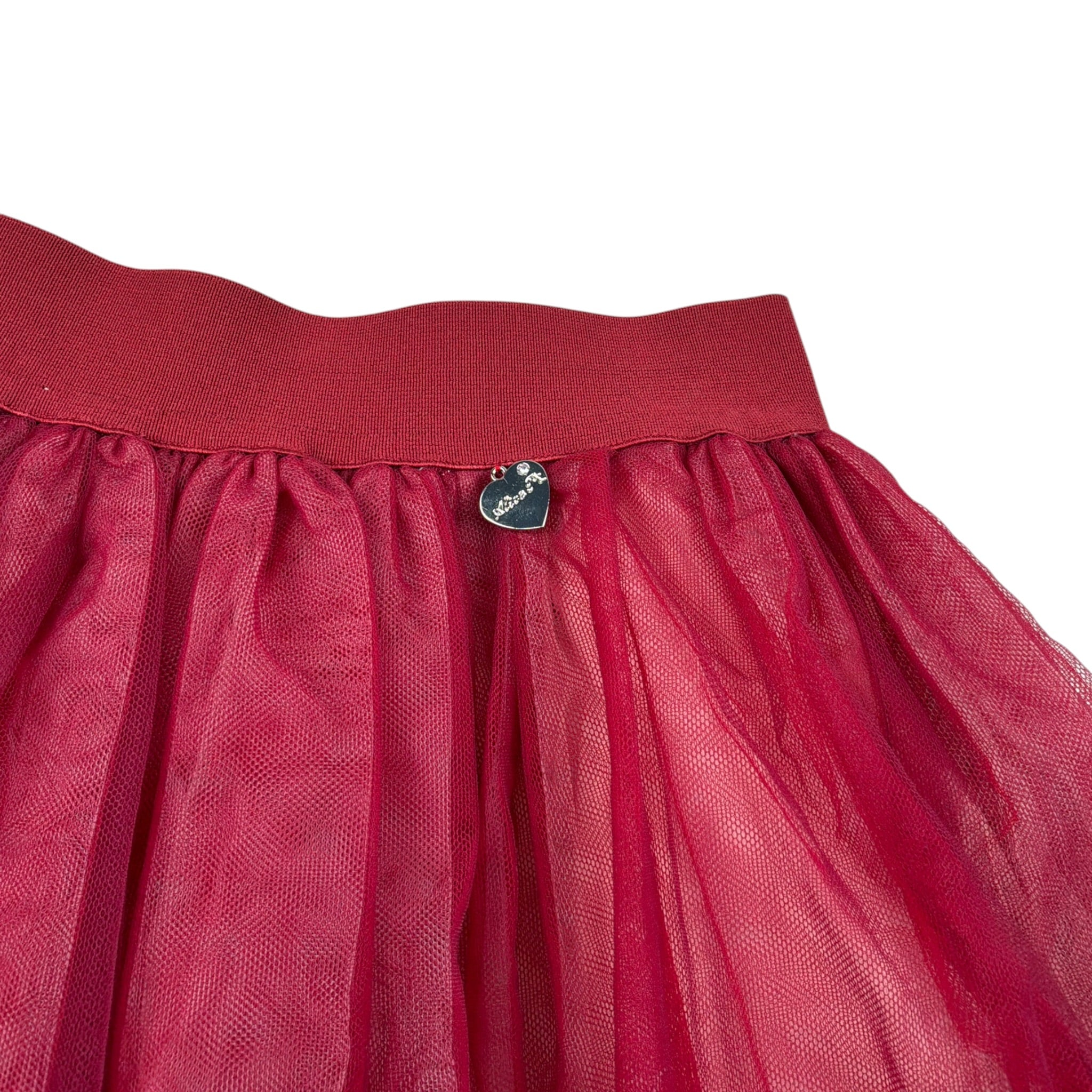 Alice Pi Gonna tinta unita In Tulle Rosso per Neonata W231302 ROSSO ALICE PI 