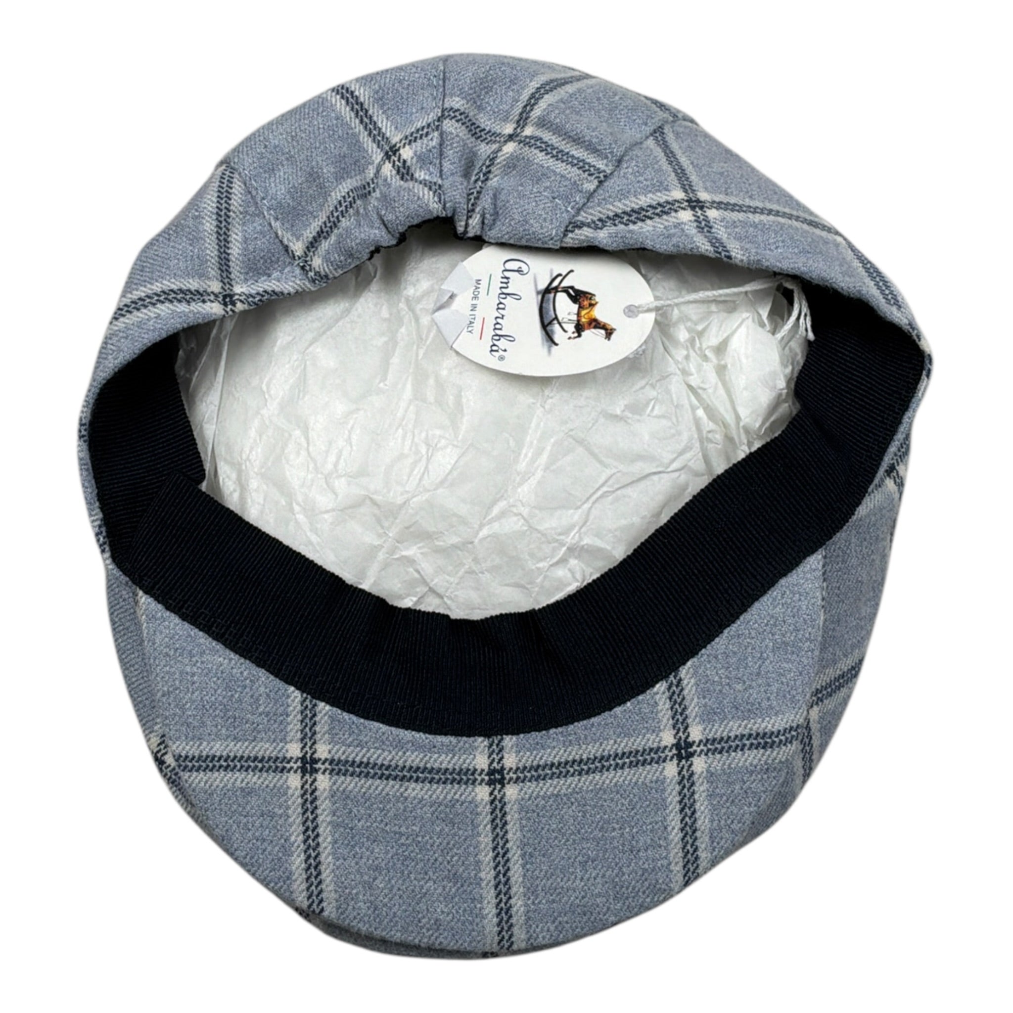 Ambaraba' Cappello Modello Coppola tinta unita con Fantasia Azzurro per Neonato AC34078 AZZURRO AMBARABA' 