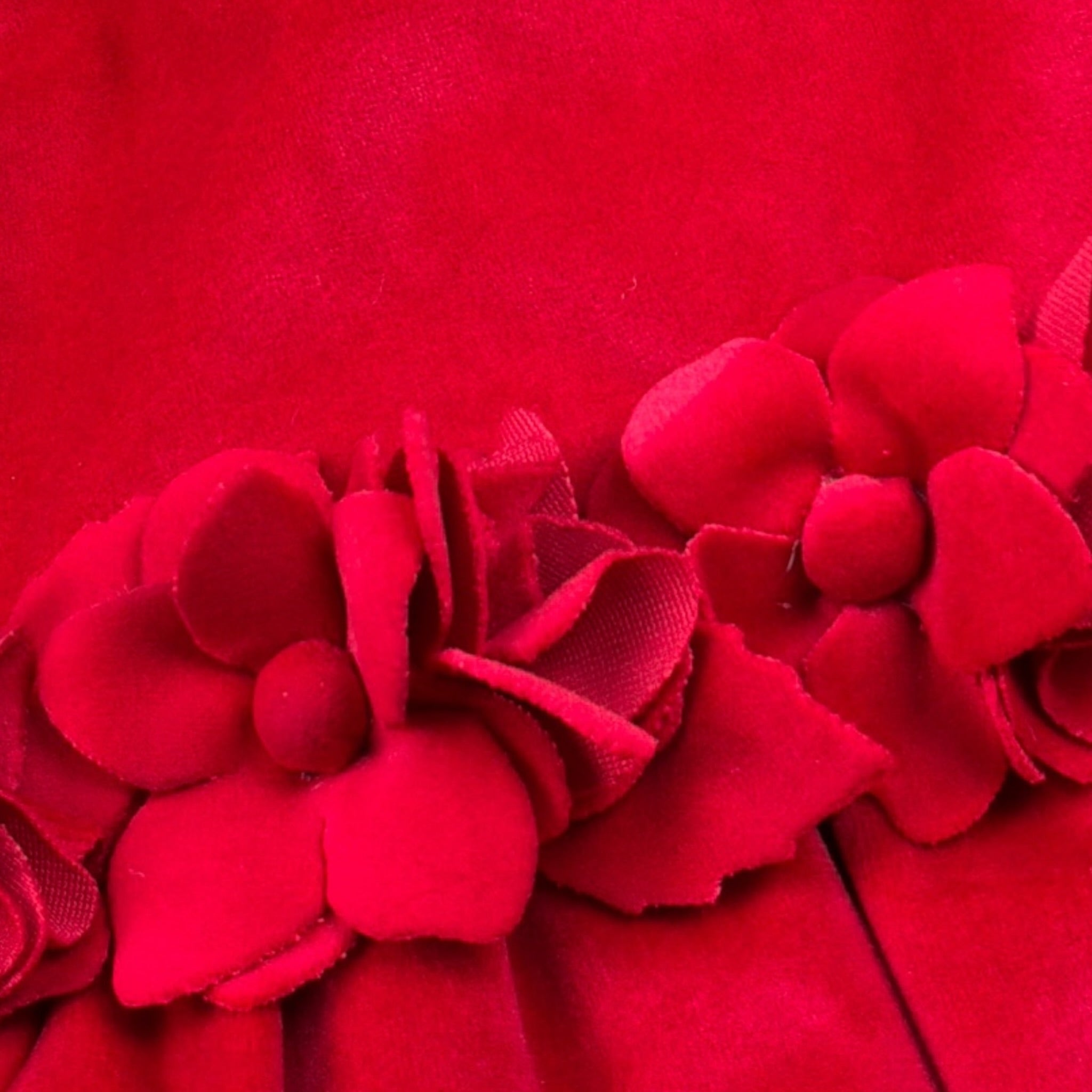 Ambaraba' Abito Cerimonia In Velluto Rosso per Bambina FF38117 ROSSO AMBARABA' 