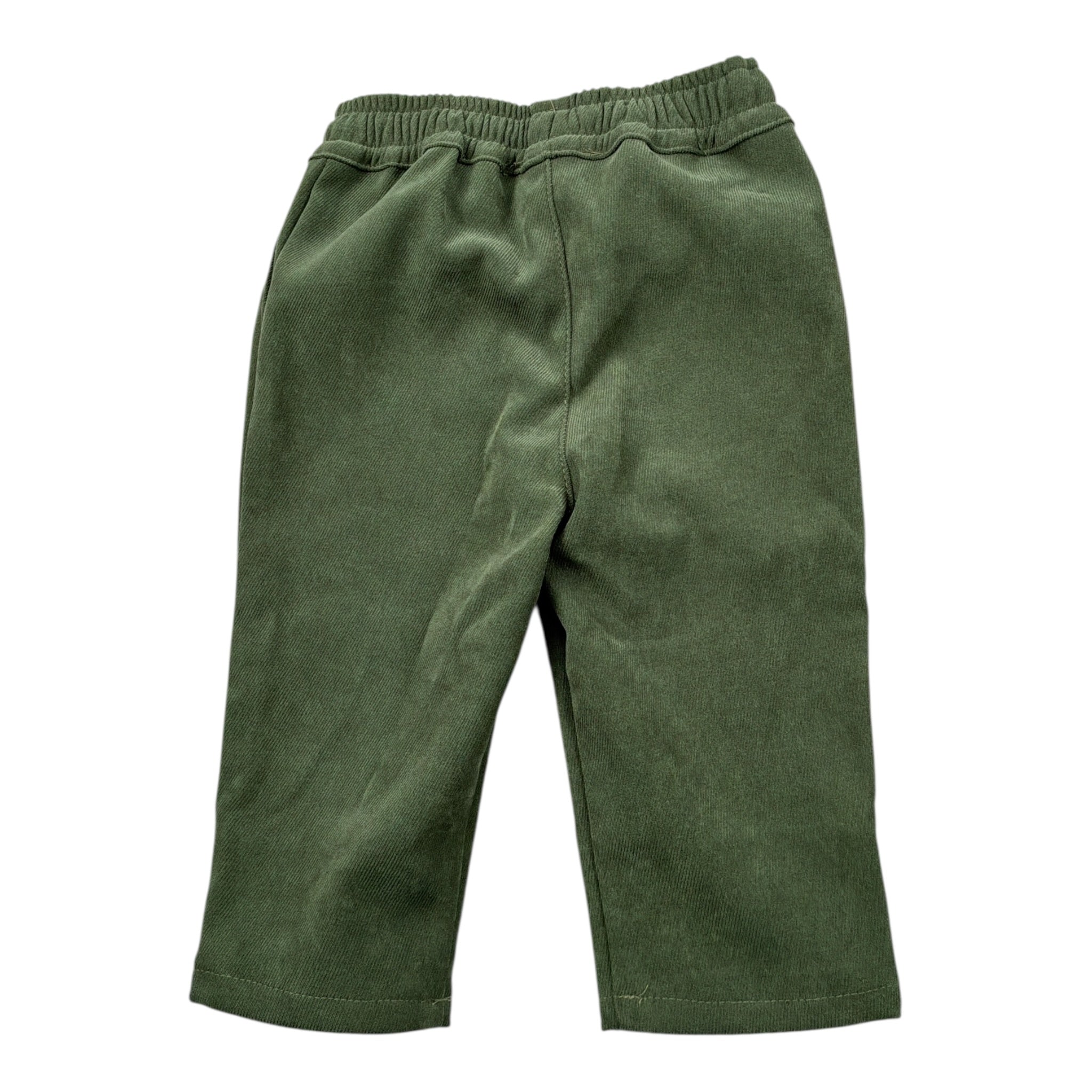 Ambaraba' Pantalone tinta unita con Elastico In Vita Verde per Neonato FM40168 VERDE AMBARABA' 