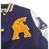 American College Giubbino College tinta unita con Maniche In Contrasto Viola per Bambino AC12J VIOLA AMERICAN COLLEGE 