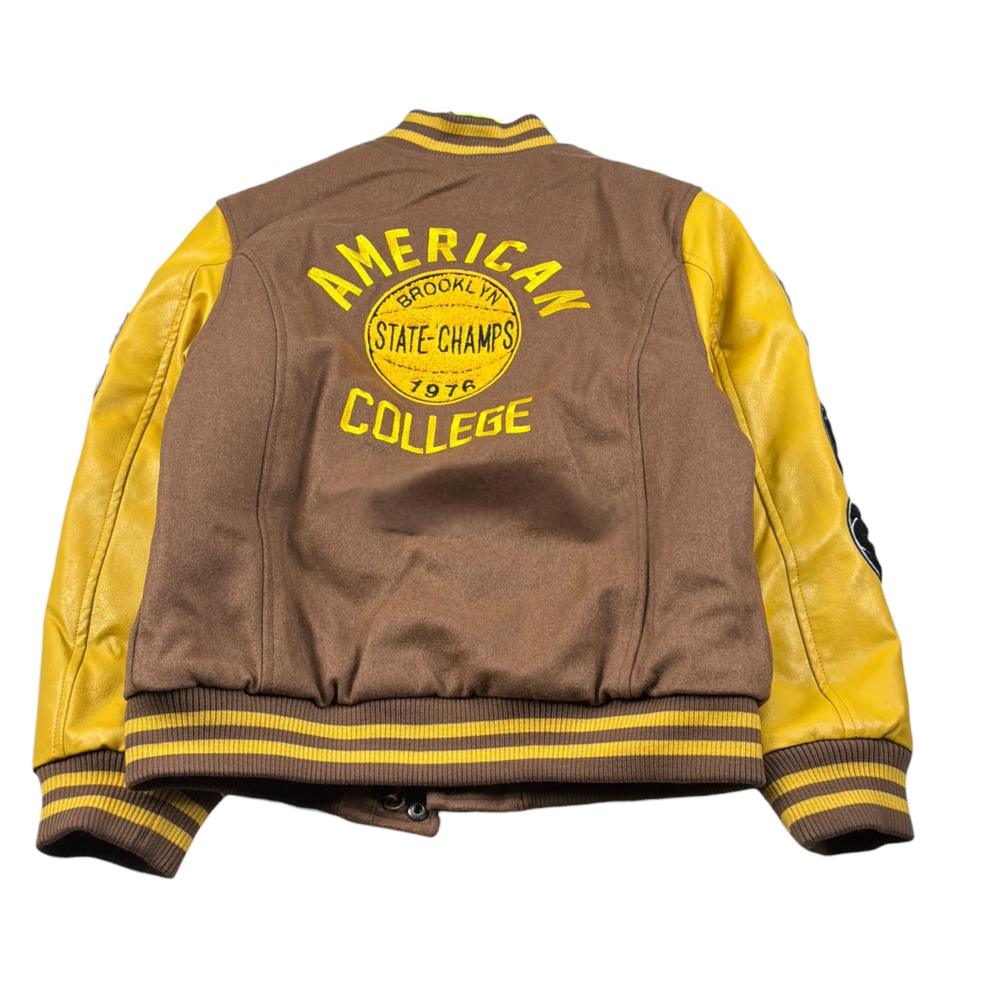 American College Giubbino College tinta unita con Maniche In Contrasto Beige per Bambino AC5J BEIGE AMERICAN COLLEGE 