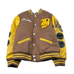 American College Giubbino College tinta unita con Maniche In Contrasto Beige per Bambino AC5J BEIGE  