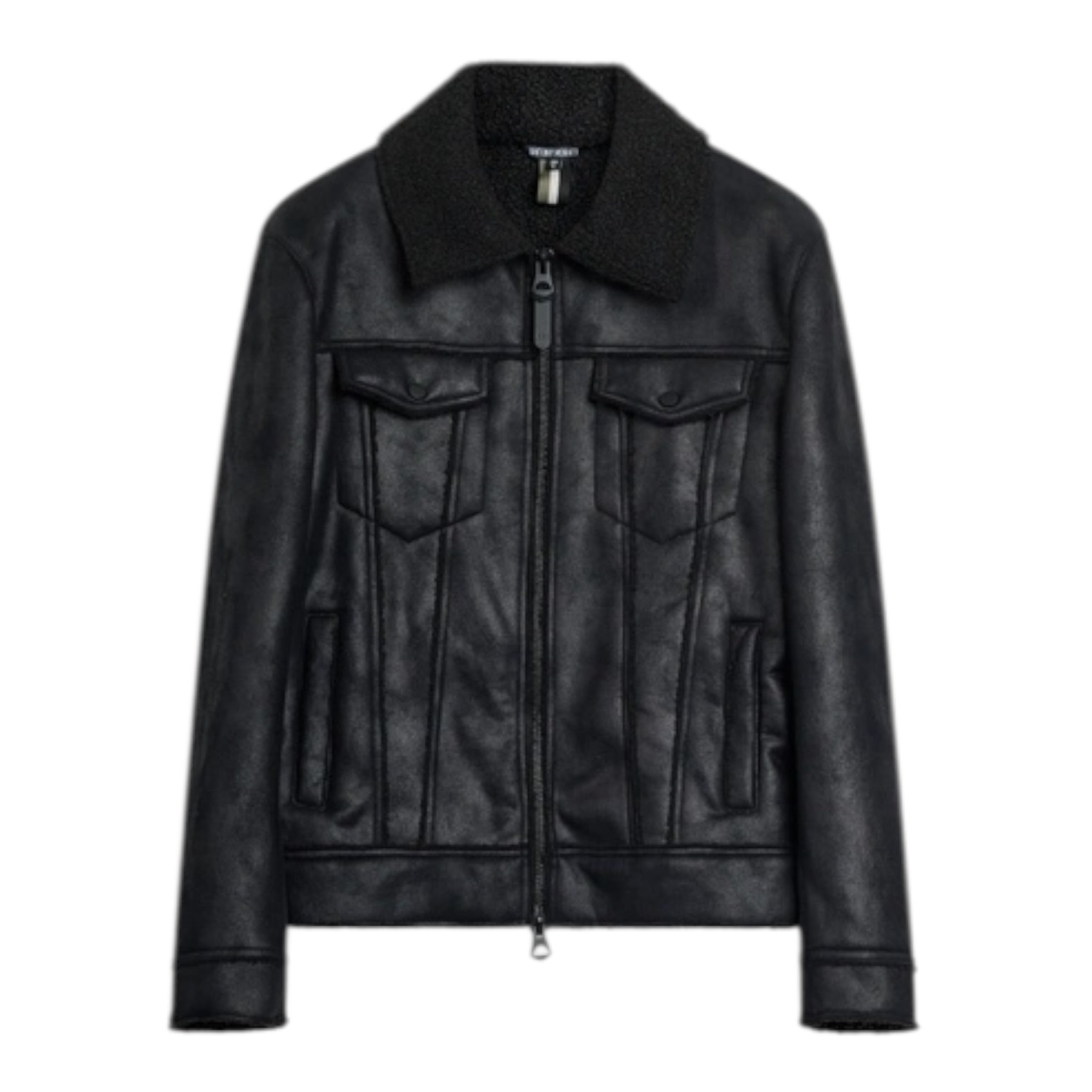 Antony Morato Giubbino tinta unita con Zip Modello Montone Nero per Bambino MKCO00291 NERO ANTONY MORATO 