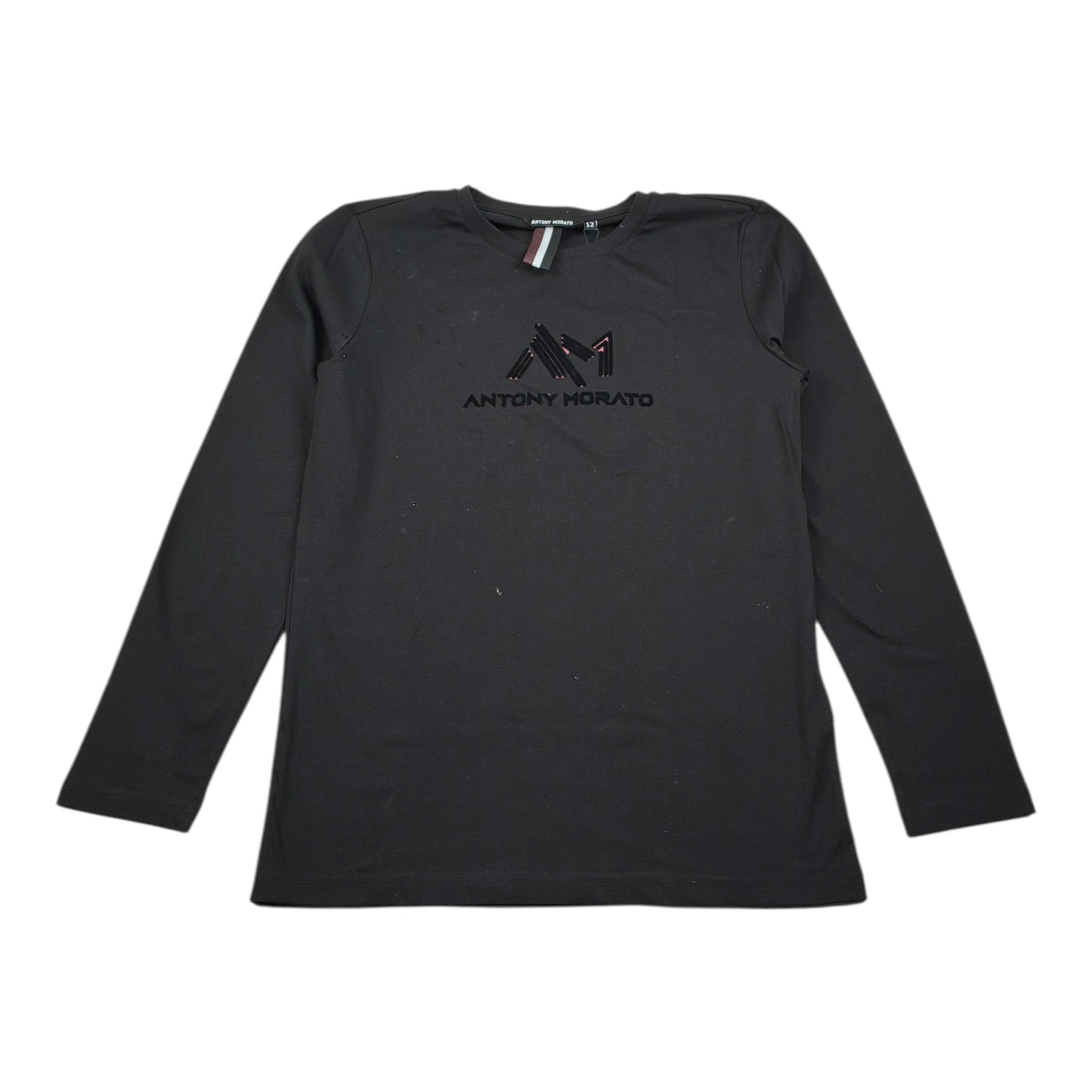 Antony Morato Shirt tinta unita con Stampa Nero per Bambino MKKL00274 NERO ANTONY MORATO 