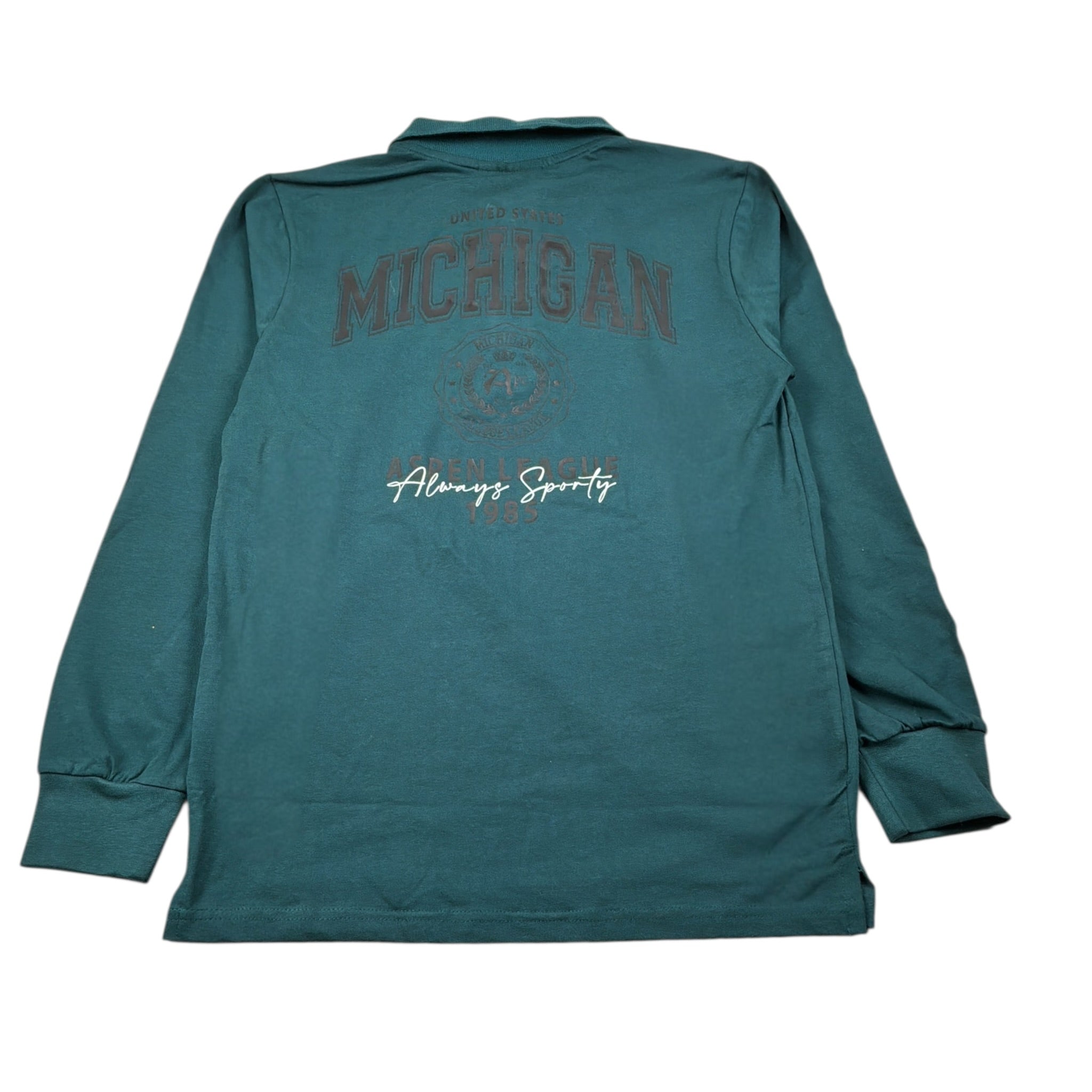 Aspen Polo Club Polo Manica Lunga tinta unita Verde per Bambino 1031MP00029 VERDE ASPEN POLO CLUB 
