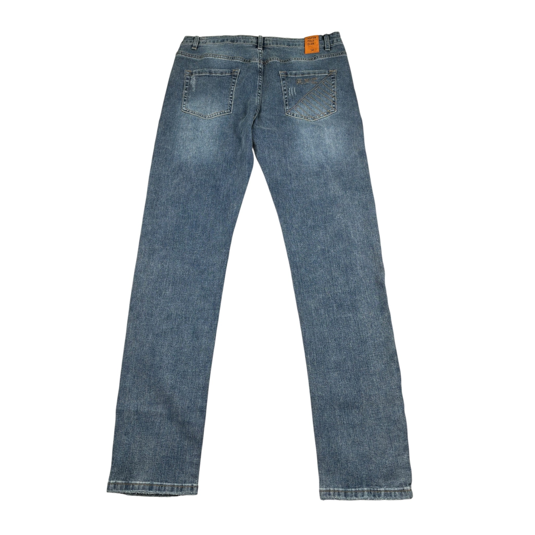 Aspen Polo Club Jeans tinta unita con 5 Tasche Azzurro per Bambino 1035PD00088 AZZURRO ASPEN POLO CLUB 