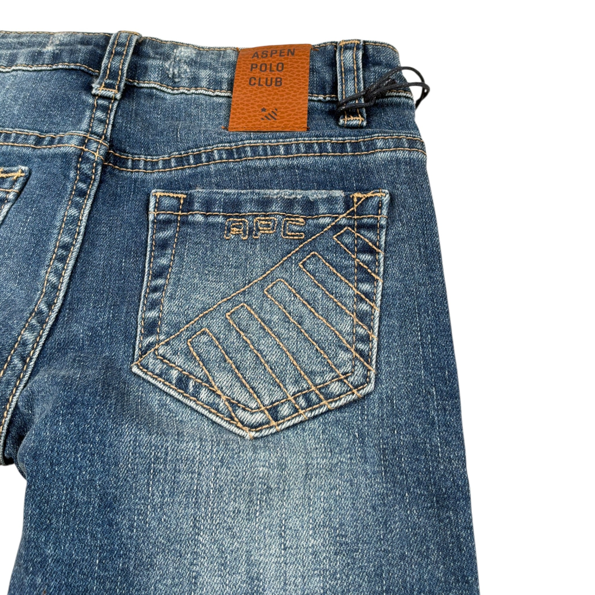 Aspen Polo Club Jeans tinta unita con Girovita Regolabile Blu per Neonato 1051PD00036 BLU ASPEN POLO CLUB 