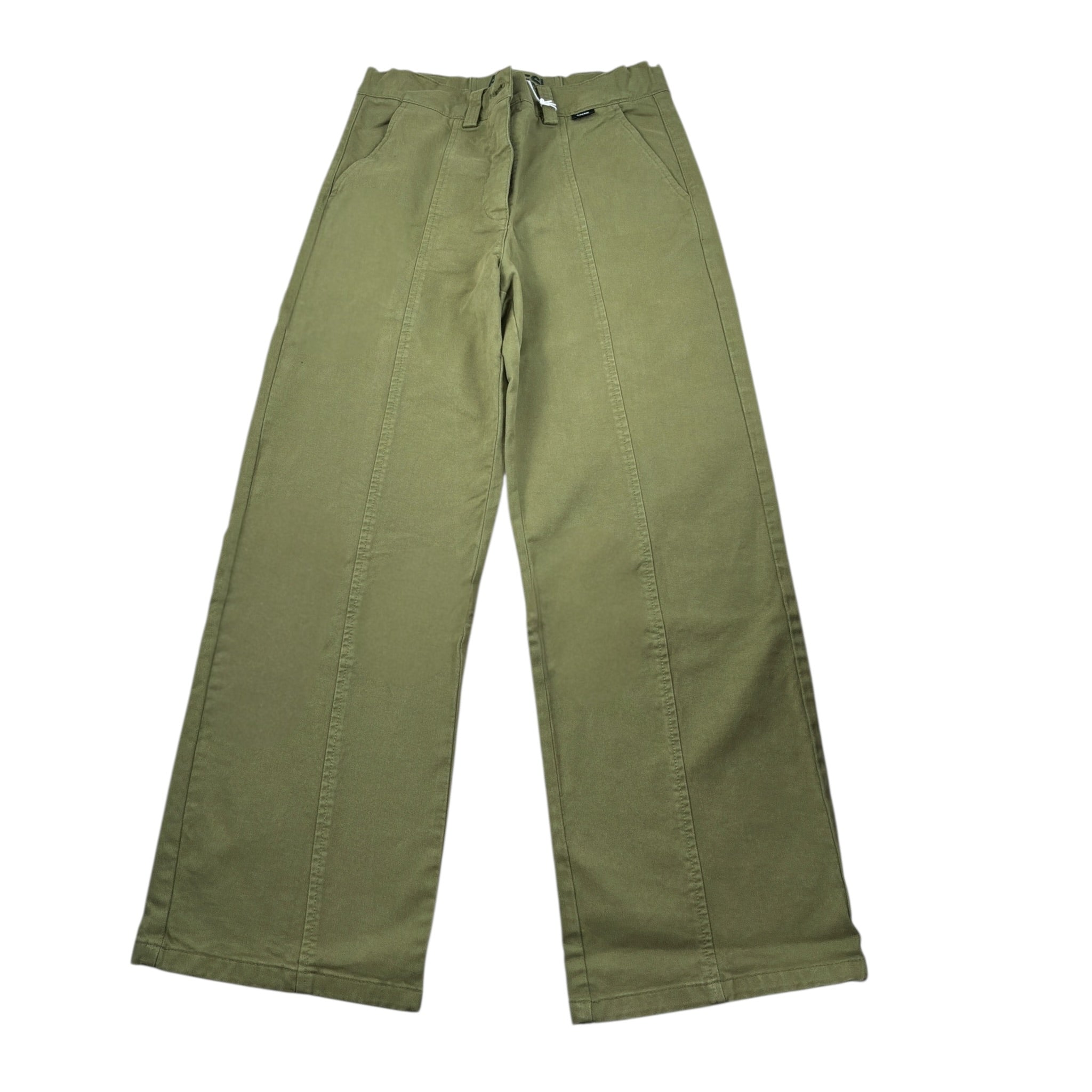 Aspesi Pantalone tinta unita con Girovita Regolabile Verde per Bambina A25APL0016C6069 VERDE ASPESI 