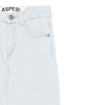 Aspesi Jeans tinta unita con Girovita Regolabile Azzurro per Bambina S25072PLJ0042 AZZURRO ASPESI 