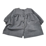 Aventiquattrore Abito Manica Lunga tinta unita con Fiocco Grigio per Bambina A2401678 GRIGIO AVENTIQUATTRORE 