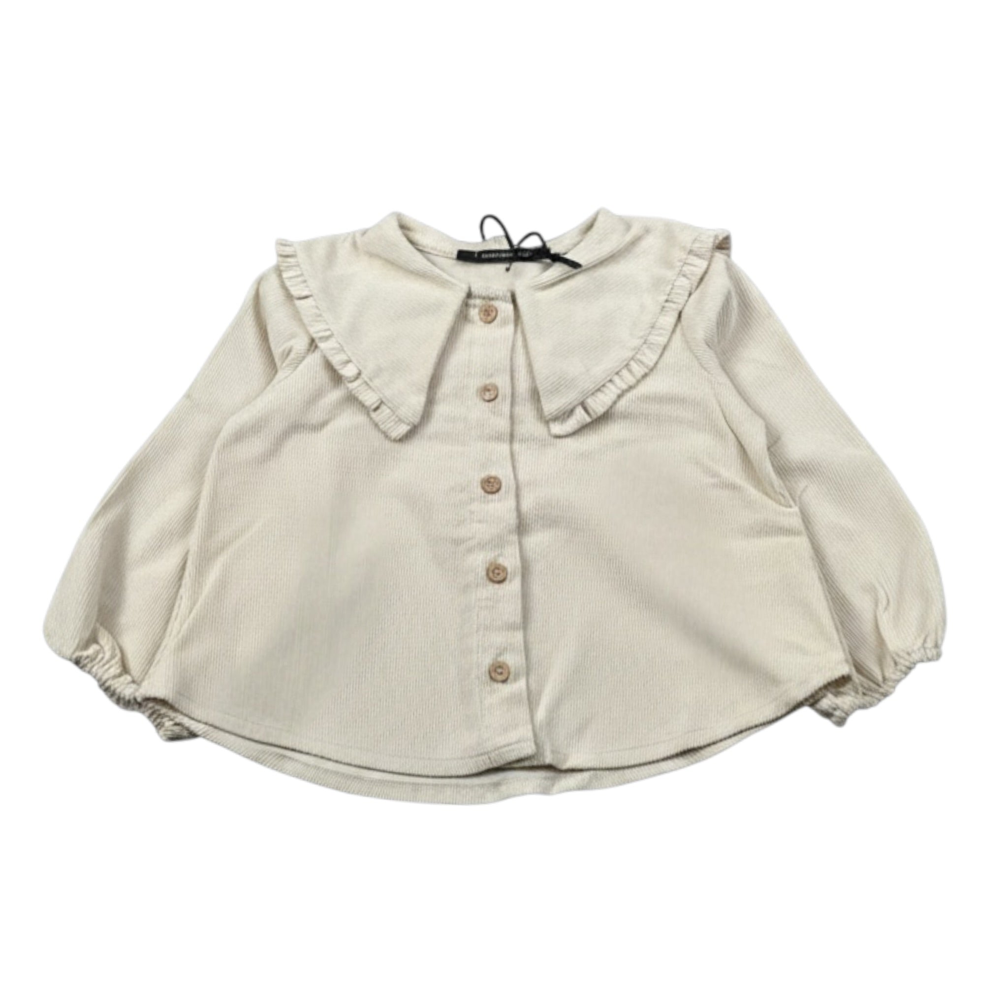 Aventiquattrore Camicia Manica Lunga In Velluto Crema per Bambina A2401721 CREMA AVENTIQUATTRORE 