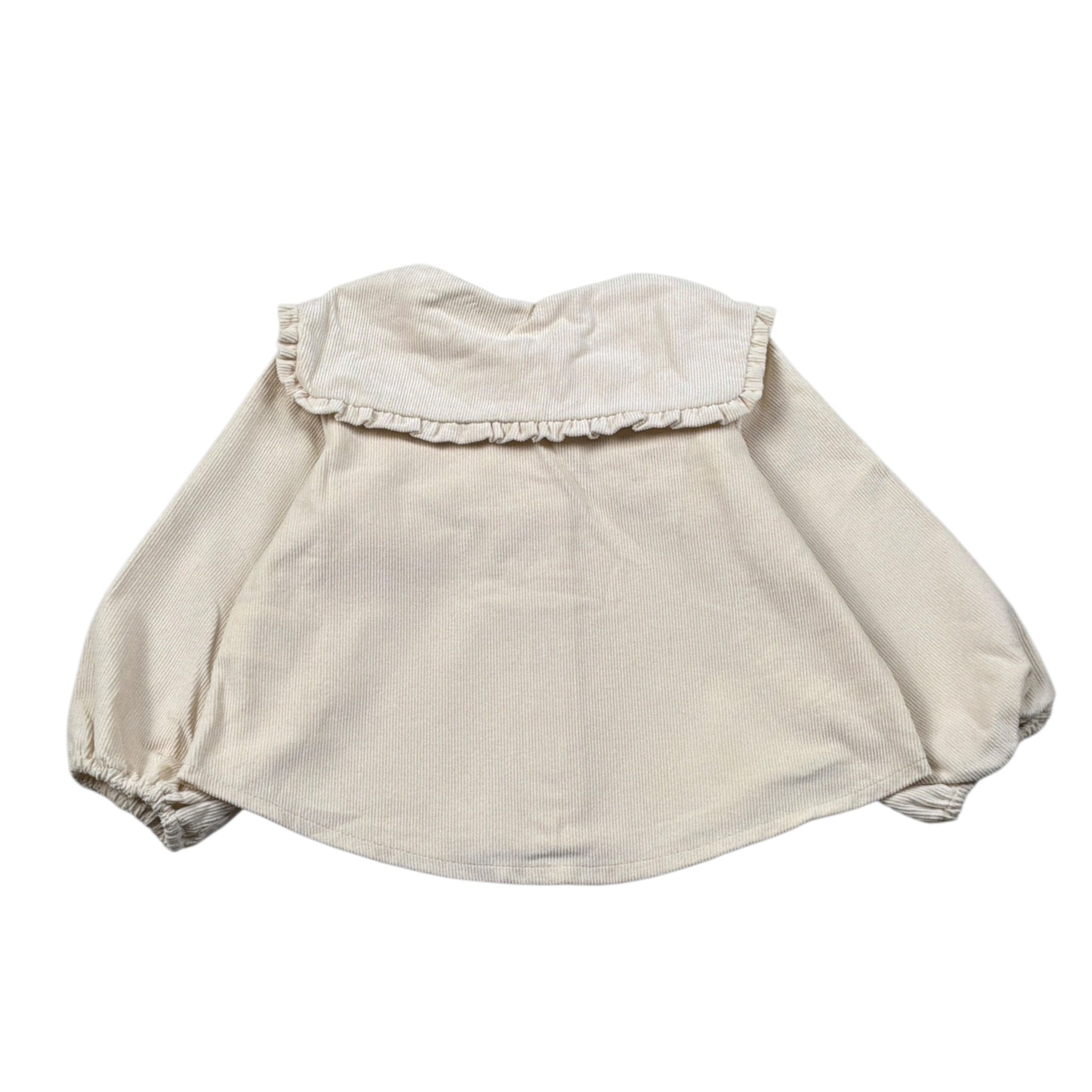 Aventiquattrore Camicia Manica Lunga In Velluto Crema per Bambina A2401721 CREMA AVENTIQUATTRORE 