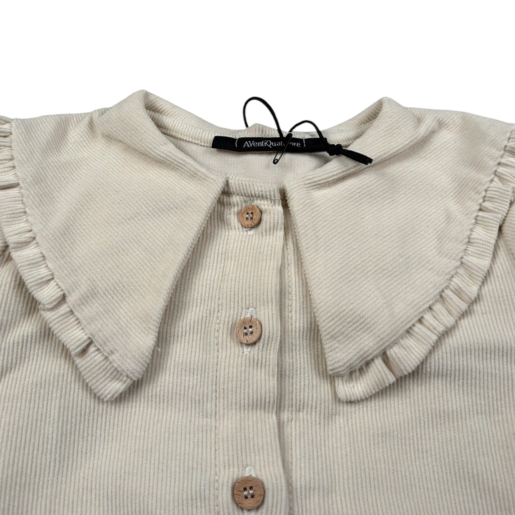 Aventiquattrore Camicia Manica Lunga In Velluto Crema per Bambina A2401721 CREMA AVENTIQUATTRORE 