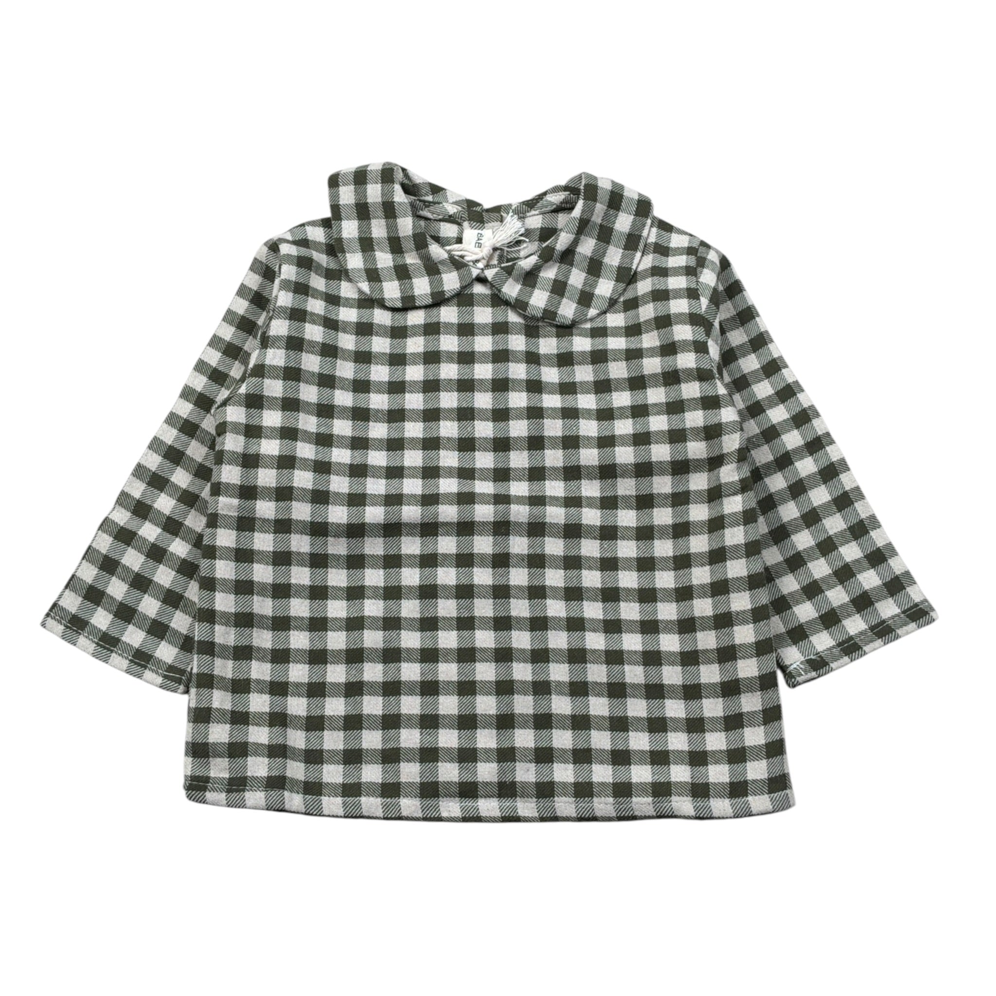 Babe & Tess Camicia Manica Lunga Fantasia Quadri Verde per Neonato 03/548055 VERDE BABE & TESS 