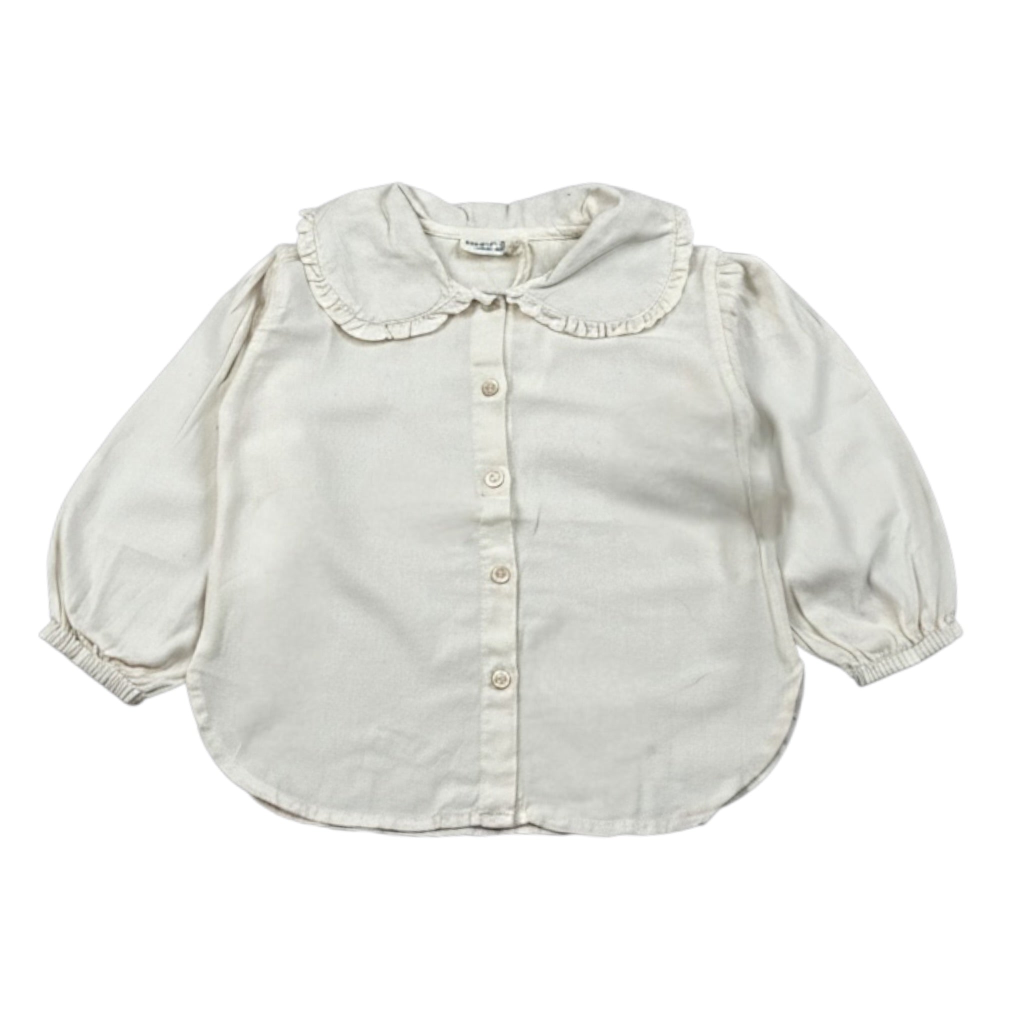 Babe & Tess Camicia Manica Lunga tinta unita Panna per Bambina 03/548062 PANNA BABE & TESS 