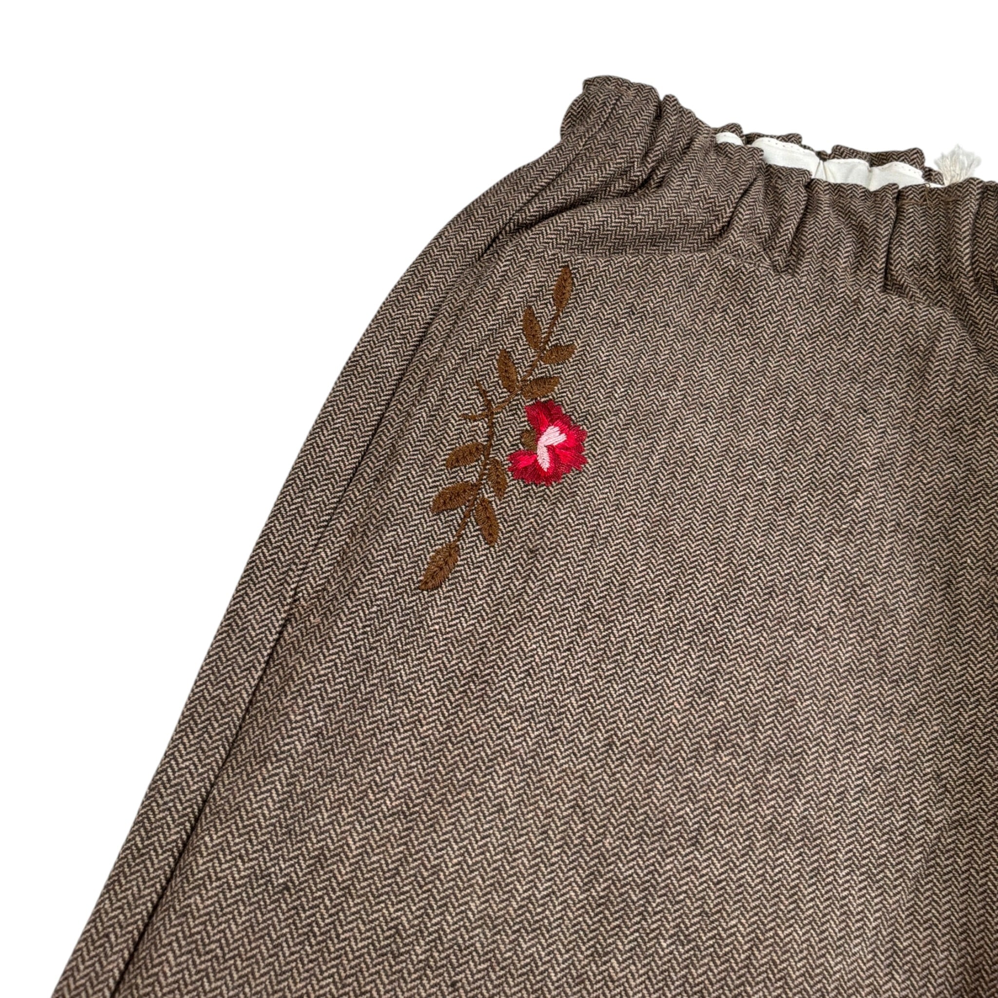 Babe & Tess Pantalone tinta unita con Elastico In Vita Marrone per Bambina 04/548040 MARRONE BABE & TESS 