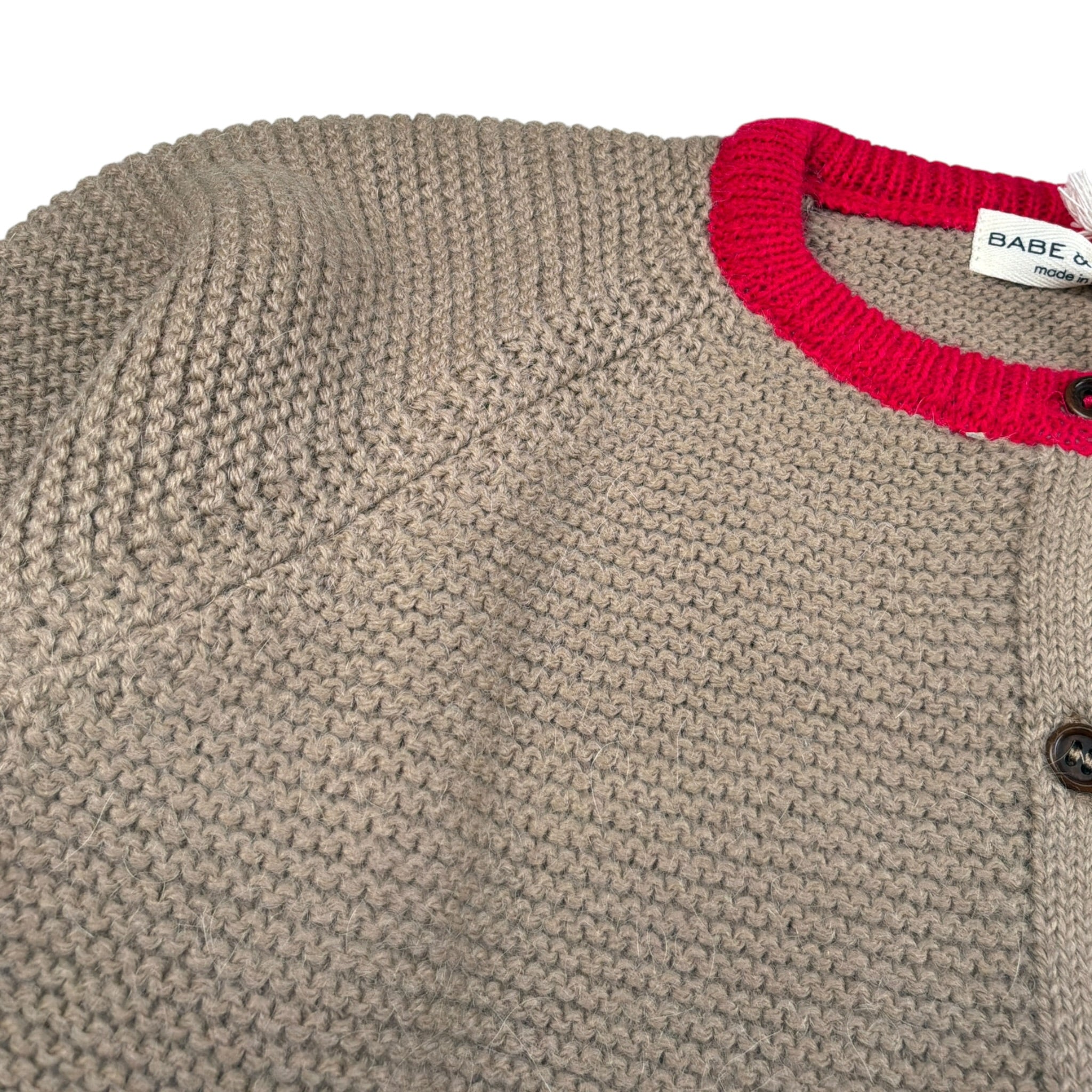 Babe & Tess Cardigan tinta unita Beige/Fuxia per Bambino 59/5480833 BEIGE/FUXIA BABE & TESS 