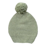 Babidu Cappello tinta unita con Pon Pon Verde per Neonata 90683 VERDE BABIDU 