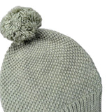 Babidu Cappello tinta unita con Pon Pon Verde per Neonata 90683 VERDE BABIDU 