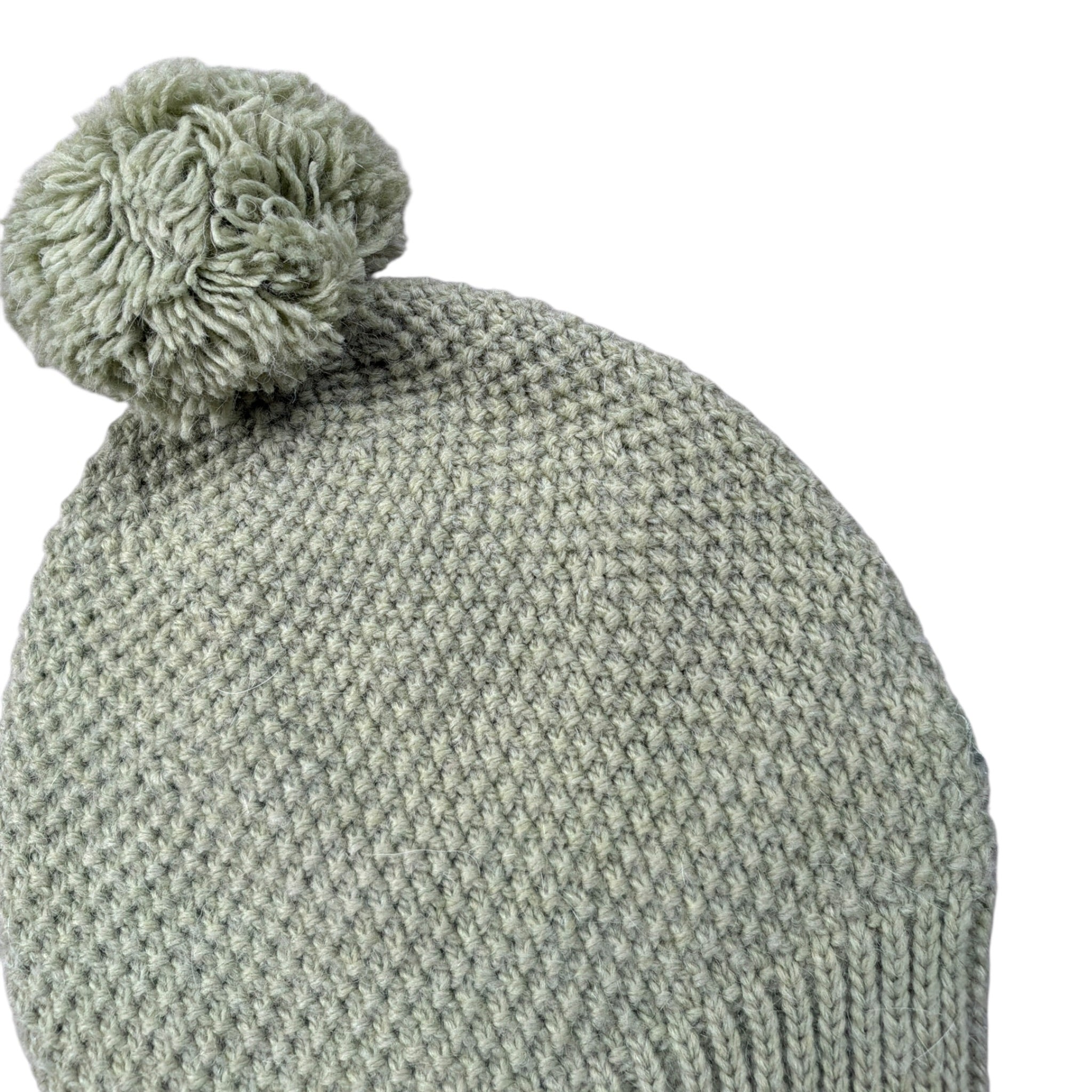 Babidu Cappello tinta unita con Pon Pon Verde per Neonata 90683 VERDE BABIDU 