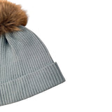 Babidu Cappello tinta unita con Pon Pon Azzurro per Neonata 95770 AZZURRO BABIDU 