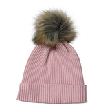 Babidu Cappello tinta unita con Pon Pon Rosa per Neonata 95770 ROSA BABIDU 