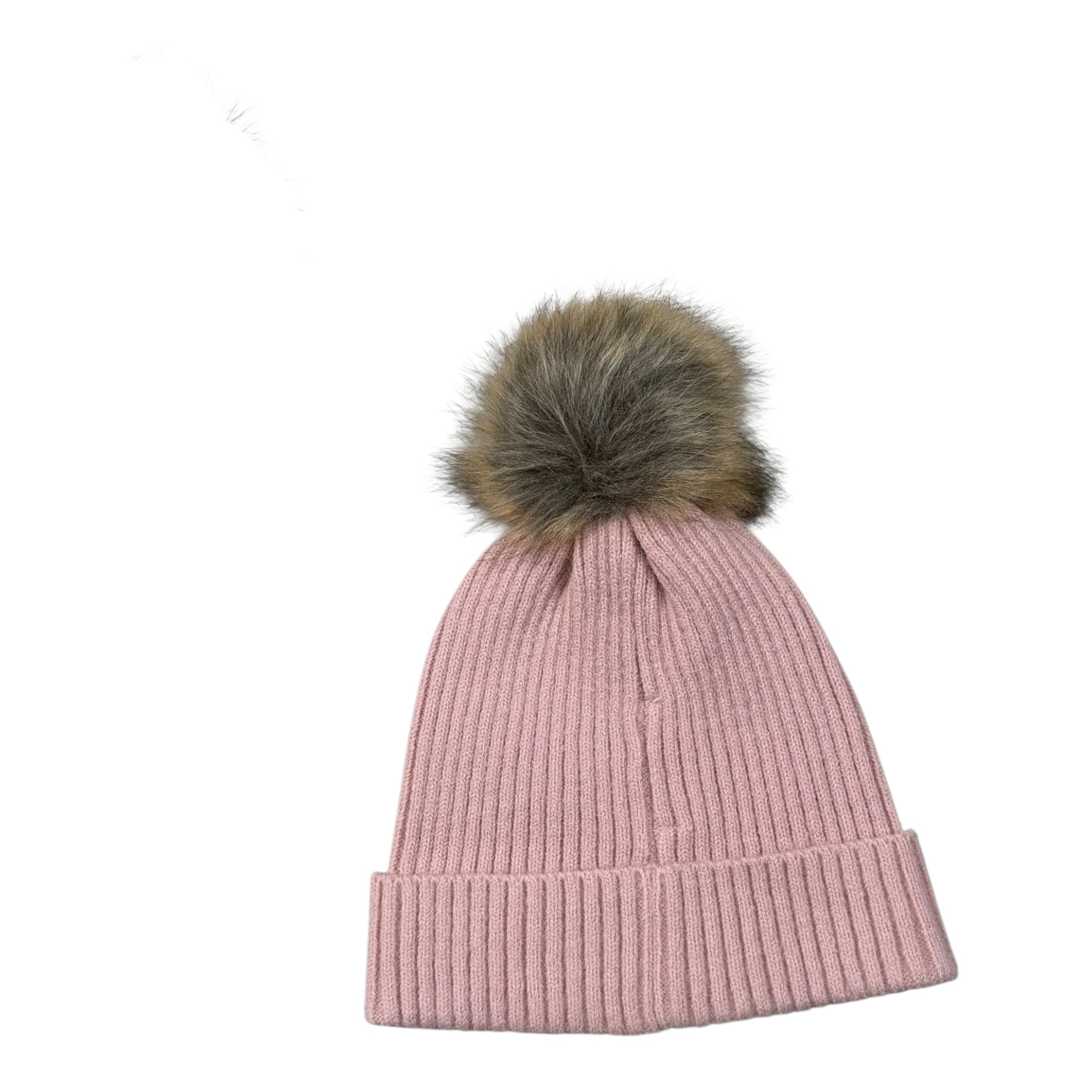 Babidu Cappello tinta unita con Pon Pon Rosa per Neonata 95770 ROSA BABIDU 